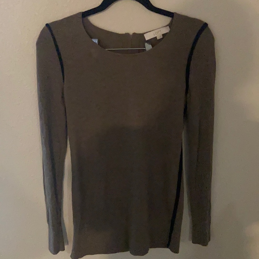 Loft Long Sleeve Brown Top